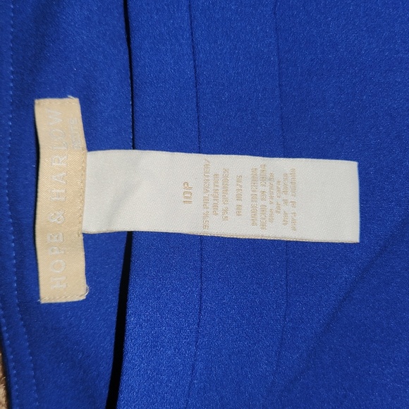 Pettite Blue Ankle-Length Women's Pants - Picture 2 of 2